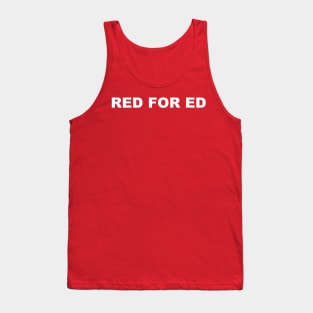 RED FOR ED (White Type No boarder) Tank Top